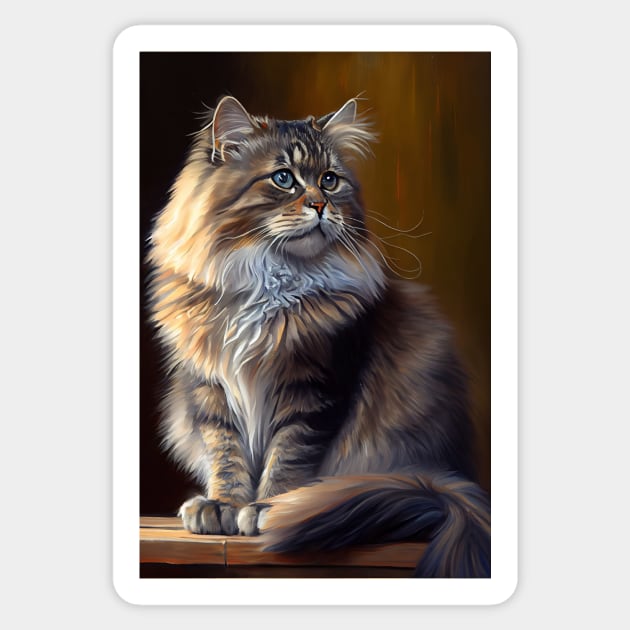 Siberian Cat Sticker by ABART BY ALEXST 